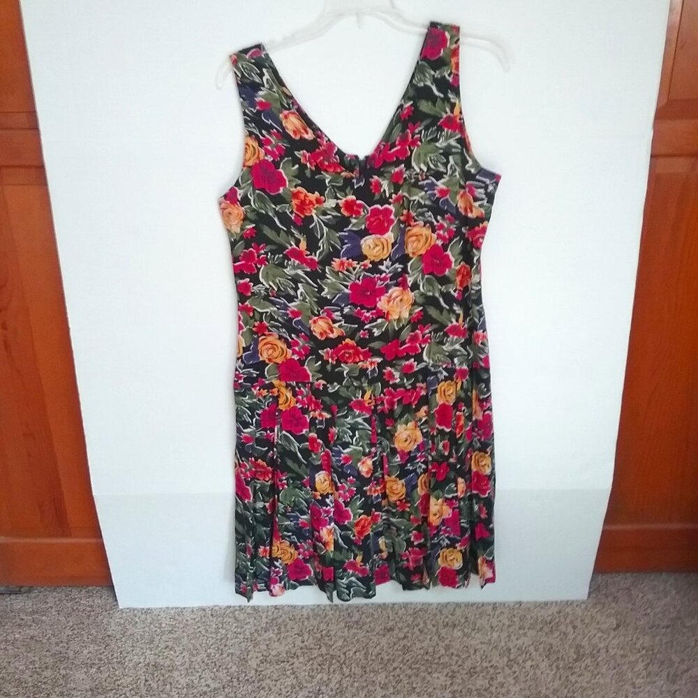 GS International Floral Print Sleeveless Summer Dress